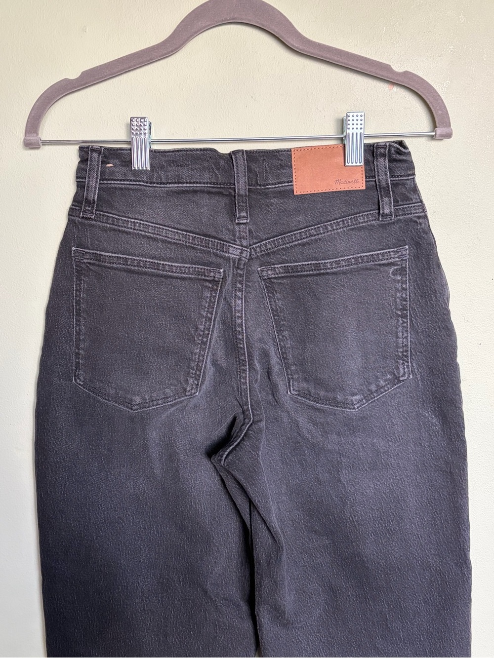 Madewell Black Denim Balloon Raw Hem Womens High-Rise Jeans Size 23 NG264 - Picture 4 of 14
